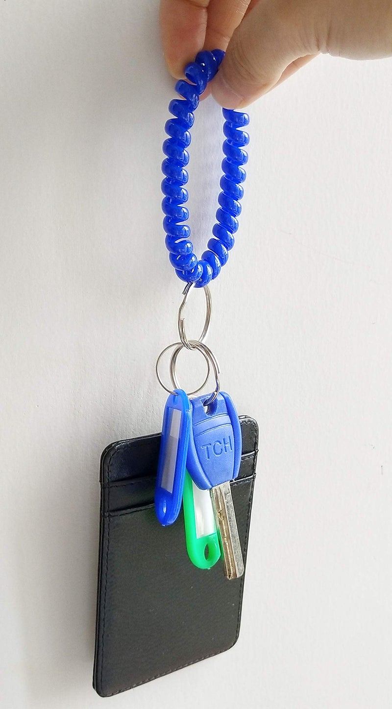 HoAoOo Wrist Keychain - Spring Spiral Stretch Coil Wristband Key Ring Key Chain, for Gym, Pool, ID Badge,Keys - Image 4